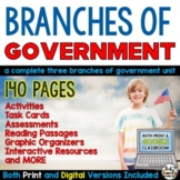 Three 3 Branches of Government Unit Levels of Government W