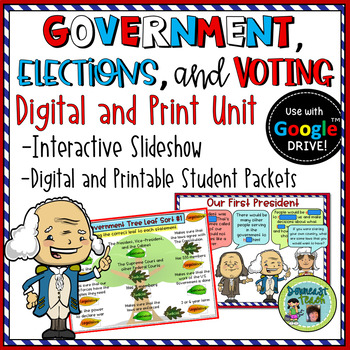 Preview of Branches of Government, Voting, and Elections Digital Unit