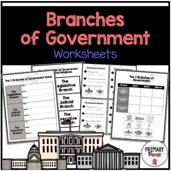 Preview of Branches of Government Worksheets