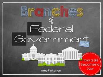 Preview of Branches of Government and How a Bill Becomes a Law U.S History Grades 5, 6, 7