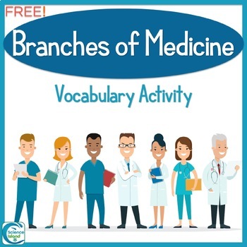 Preview of Branches of Medicine Vocabulary Game - Anatomy and Physiology Activity