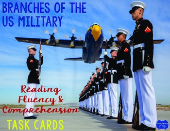 Preview of Branches of Military Reading Fluency and Comprehension Task Cards