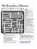 Branches of Science - Crossword Puzzle w CONTENT - STEM