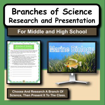 Preview of Branches of Science Research and Presentation Activity
