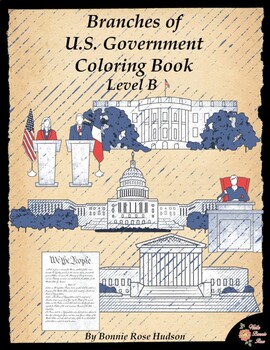 Preview of Branches of U.S. Government Coloring Book-Level B