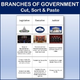 Branches of U.S. Government Cut, Sort and Paste Worksheet