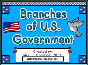 Preview of Branches of United States Government Promethean ActivInspire Flipchart Lesson