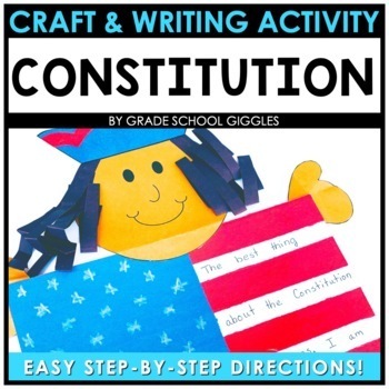 Preview of American Flag Craft, US Constitution Day Activities 2nd, 3rd, 4th Grade, USA