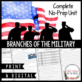 Preview of Memorial Day | Veterans Day Unit | Print and Digital