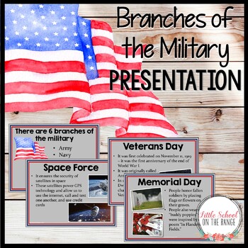 Preview of Veterans and Memorial Day Presentation | Branches of Military