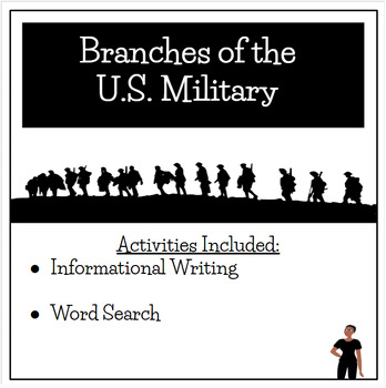 Preview of Branches of the U.S. Military Activities - Informational Writing and Word Search