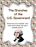 Branches of the U.S. Government foldable