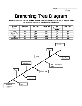 Branching Tree Diagram Activity by Science It Up | TpT