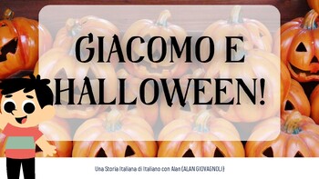 Preview of Brand New Italian Halloween Children's Book - "Giacomo e Halloween"