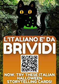 Preview of Brand New Italian Language Halloween Storytelling Activity