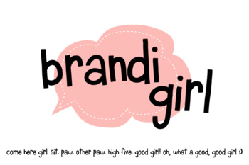 Preview of Brandi Girl Cute Handwritten Font