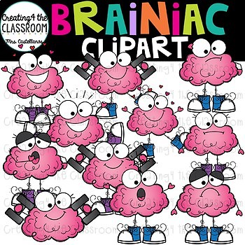 Preview of Brainiac Clipart {Brain Clipart}