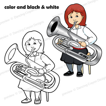 Brass Instruments | Music Kids Playing Instruments of the Orchestra Clip  Art 3