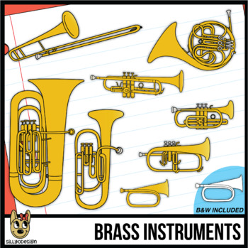 Preview of Brass Musical Instruments Clip Art