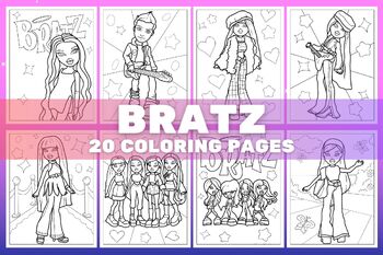 Printable Bratz Coloring Pages for Kids: Where Fashionable Adventures Begin