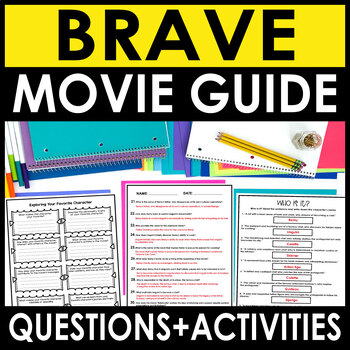 Preview of Brave 2012 Movie Guide + Answers Included - Sub Plans - End of Year Activities