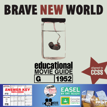 Preview of Brave New World Movie Guide | Worksheet | Questions | Google Slides (TV - 1998)