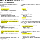 Brave New World Test Maker (Choose from 120 exam items.)