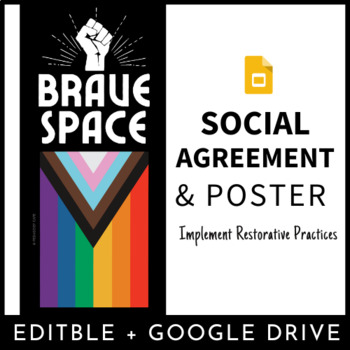 Preview of Brave Space Poster & Facilitation Materials | Google Drive | Editable Printable
