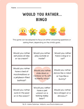 Preview of Brave Talking Bingo - Would You Rather Bingo