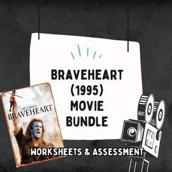 Preview of Braveheart (1995) Movie Bundle (Worksheet and Multiple Choice Assessment)