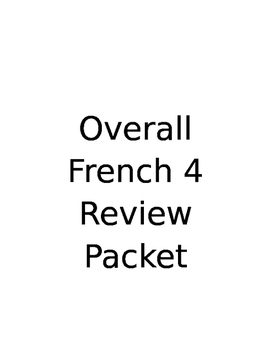Preview of Bravo French textbook Overall Review Packet
