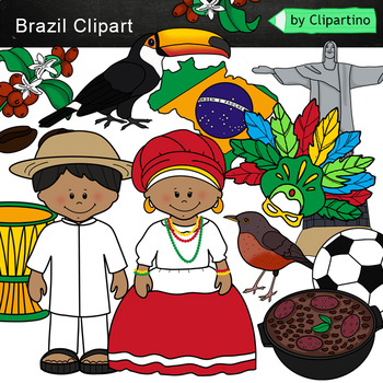 Preview of Brazil Clip Art Bundle /Brazil symbols Clip Art