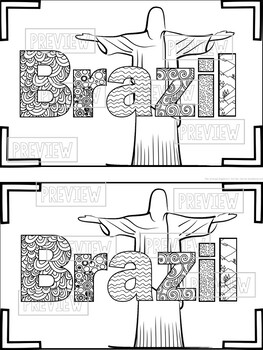 brazilian flag coloring page