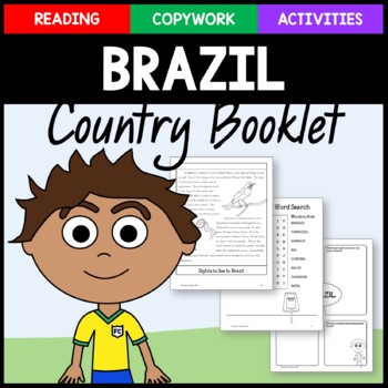 Preview of Brazil Copywork, Activities, and Country Booklet