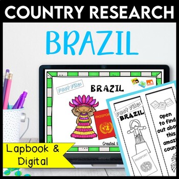 Preview of Brazil Country Research Project | Country Study Interactive Lapbook Digital
