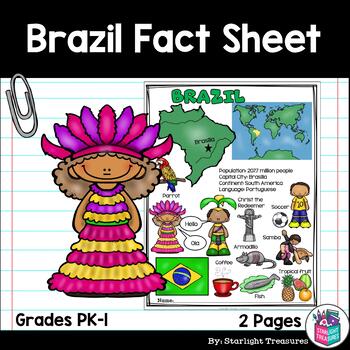 Preview of Brazil Fact Sheet for Early Readers