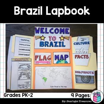 Preview of Brazil Lapbook for Early Learners - A Country Study