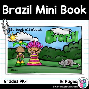 Preview of Brazil Mini Book for Early Readers - A Country Study