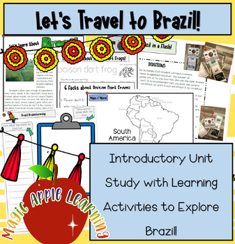 Preview of Brazil Unit Study Countries Around the World Learning Activities