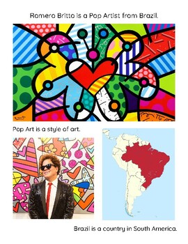 Preview of Brazilian Artist Romero Britto Info Page