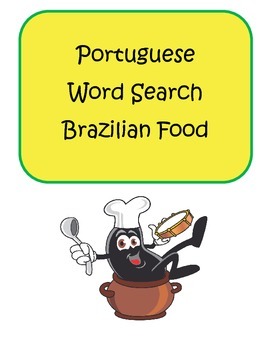 Preview of Brazilian Food Word Search