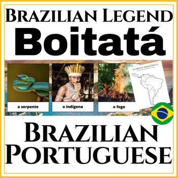 Preview of Brazilian Legend: Boitatá | Portuguese 3-Part Cards and Activities