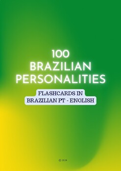 Preview of Brazilian Personalities Biografies Flashcards - Brazilian PT