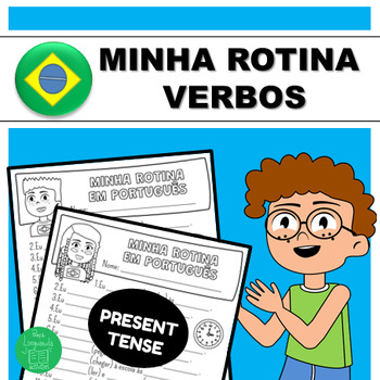 Preview of Brazilian Portuguese 1 - Minha Rotina em Português - Verbos no Presente