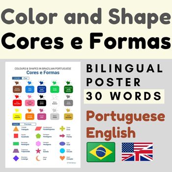 Preview of Brazilian Portuguese COLORS AND SHAPES | Portuguese Cores e Formas