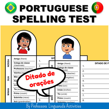 Preview of Brazilian Portuguese-English Spelling Test - Ditado em Português