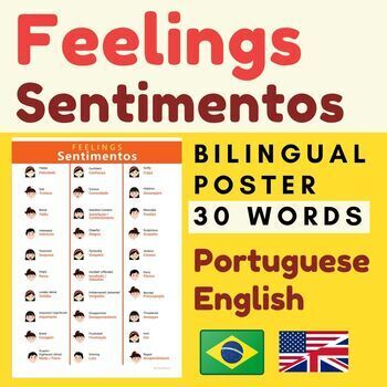 How Do You Feel Today? Emotions Chart English/Portuguese - How Do You Feel