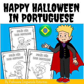 Preview of Portuguese Halloween Coloring Pages - Dia das Bruxas