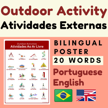 Preview of Brazilian Portuguese OUTDOOR ACTIVITY Poster | Portuguese English poster