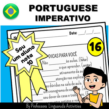 Preview of Brazilian Portuguese Language Worksheet - Tips for students - Imperative Tense